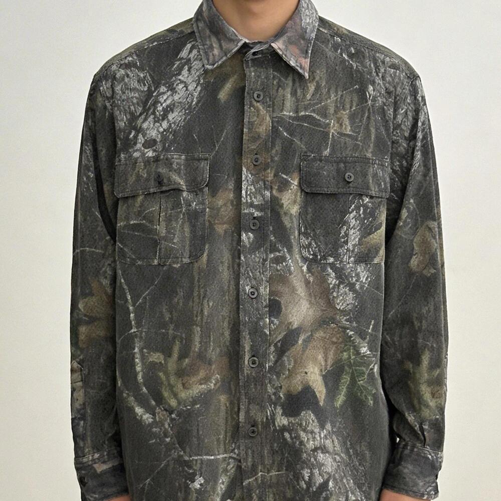 Realtree Camo Button Shirt XL Outdoor Breathable